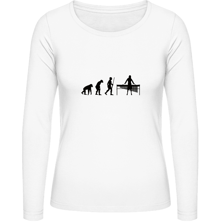 Xylophonist Evolution Female Langermet skjorte for kvinner contain pic