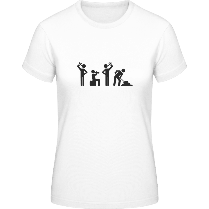 Construction Workers Drunk Camiseta de mujer contain pic