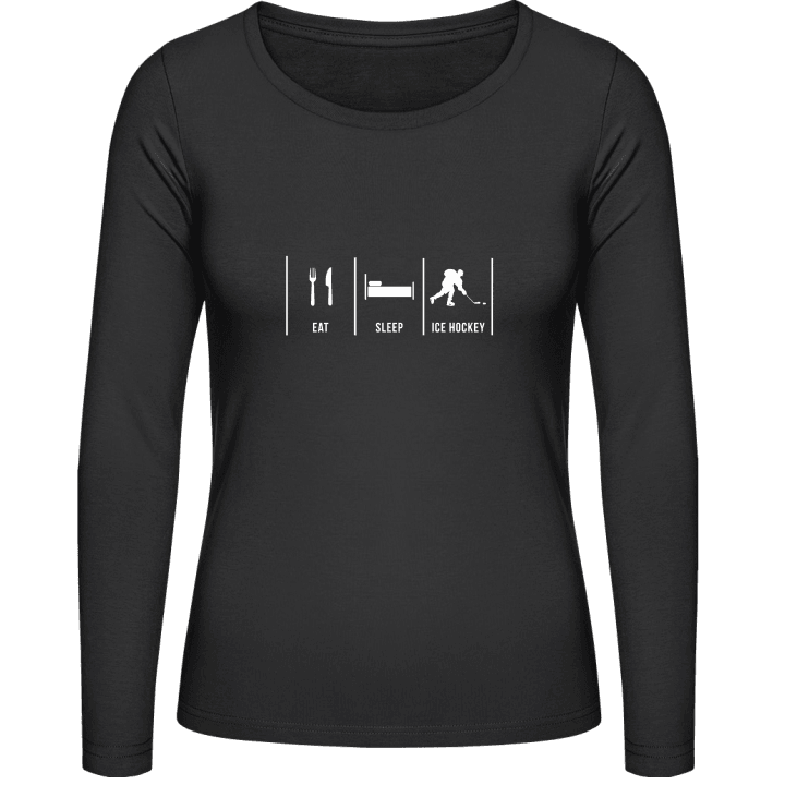 Eat Sleep Ice Hockey T-shirt à manches longues pour femmes contain pic