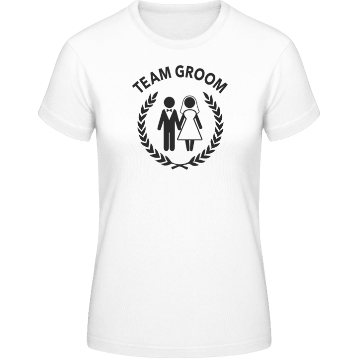 Team Groom Own Text Camiseta de mujer contain pic
