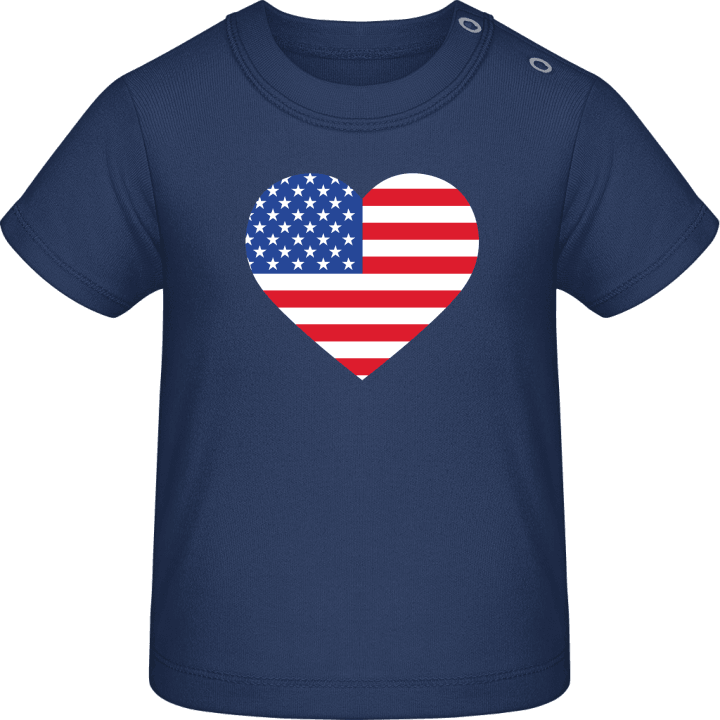 USA Heart Flag T-shirt för bebisar contain pic