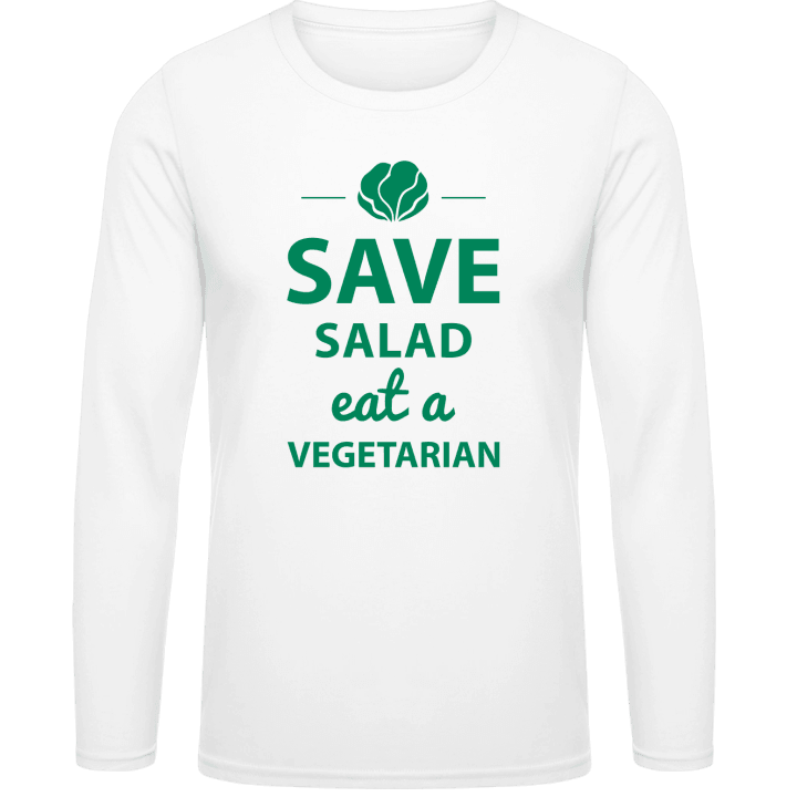 Save Salad Eat A Vegetarian Shirt met lange mouwen contain pic