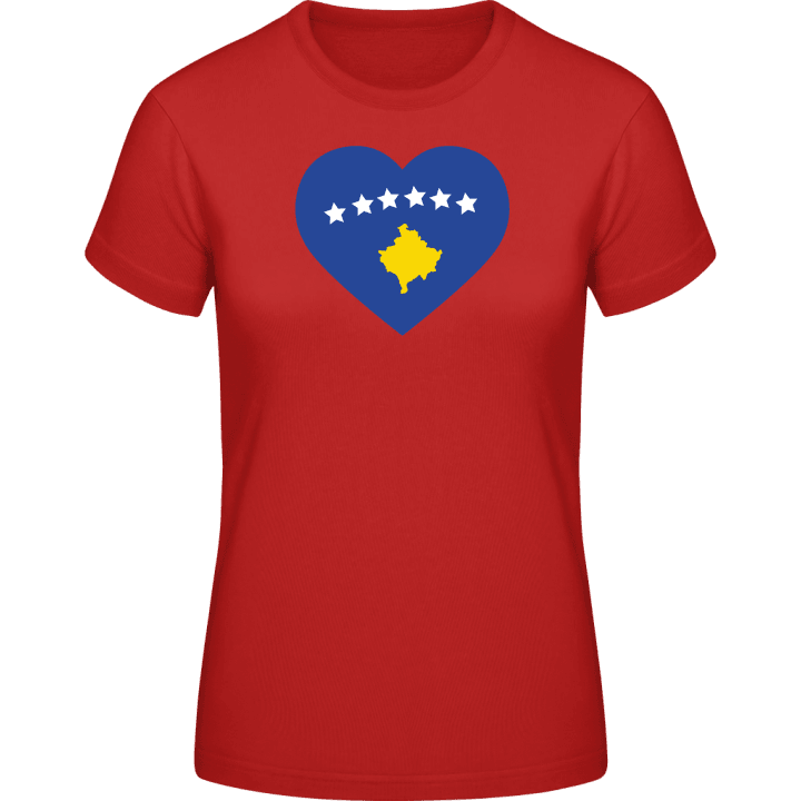 Kosovo Heart Flag T-shirt för kvinnor 0 image