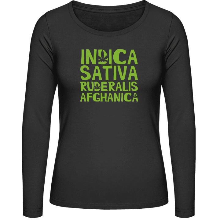 Indica Sativa Ruderalis Afghanica T-shirt à manches longues pour femmes contain pic