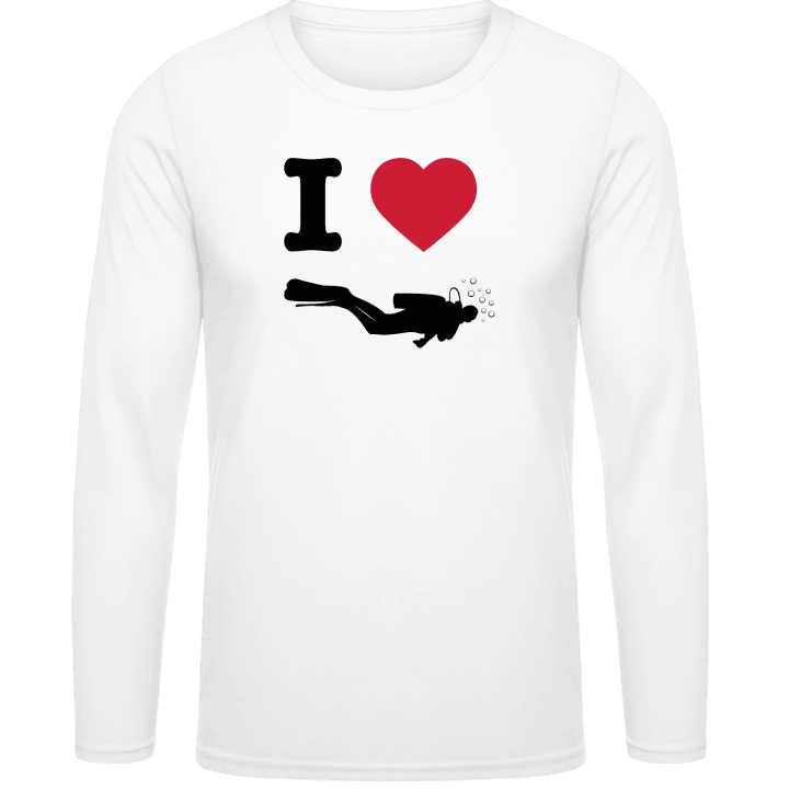 I Heart Diving T-shirt à manches longues contain pic