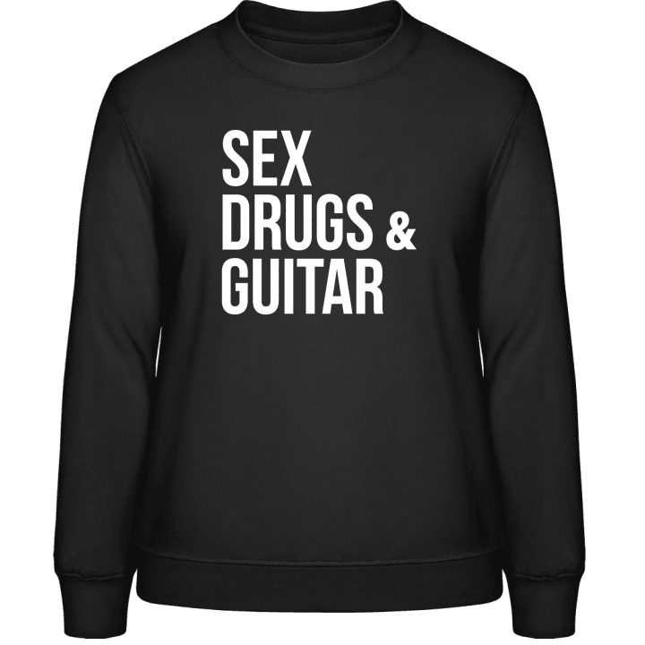 Sex Drugs Guitar Sweatshirt för kvinnor contain pic