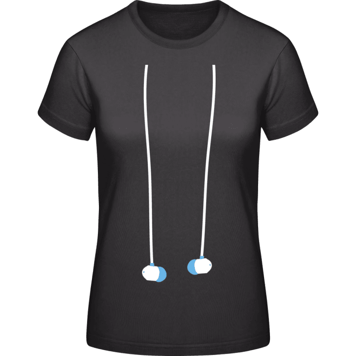 Music Earplugs T-skjorte for kvinner contain pic
