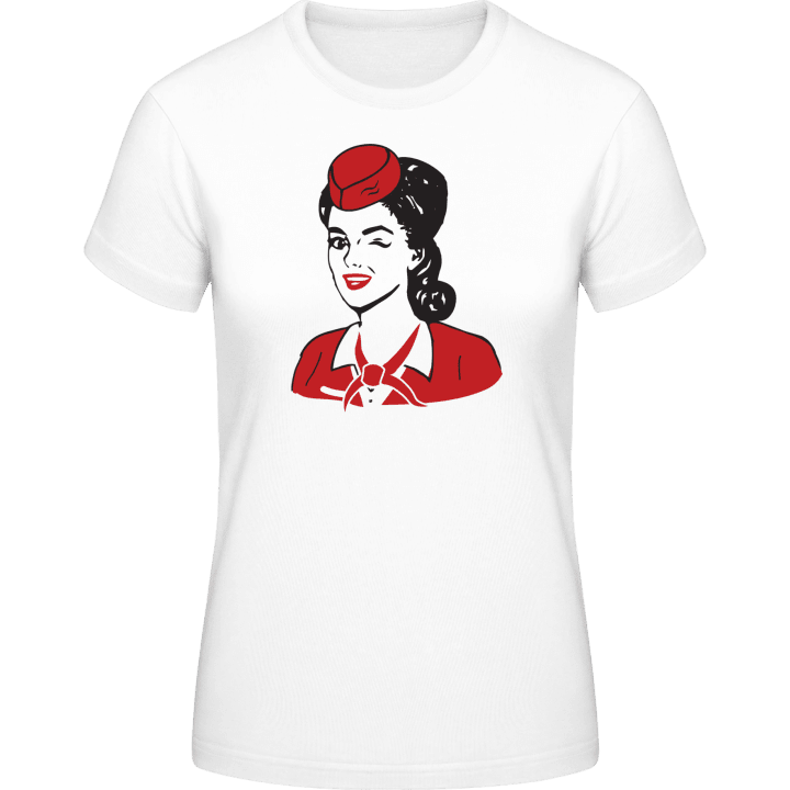 Retro Stewardess Vrouwen T-shirt 0 image