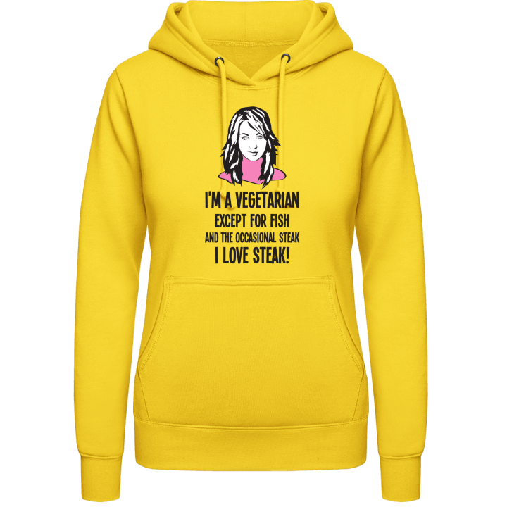 Vegetarian Except For Fish And Steak Vrouwen Hoodie 0 image