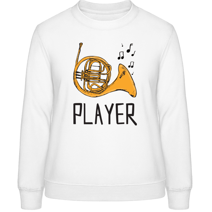 French Horn Player Illustration Sweatshirt för kvinnor contain pic