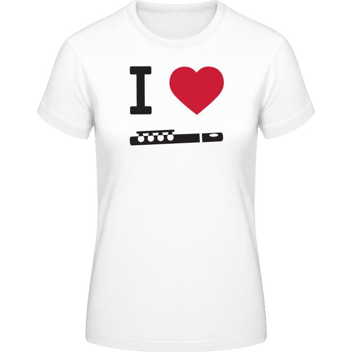 I Heart Flute T-shirt för kvinnor contain pic