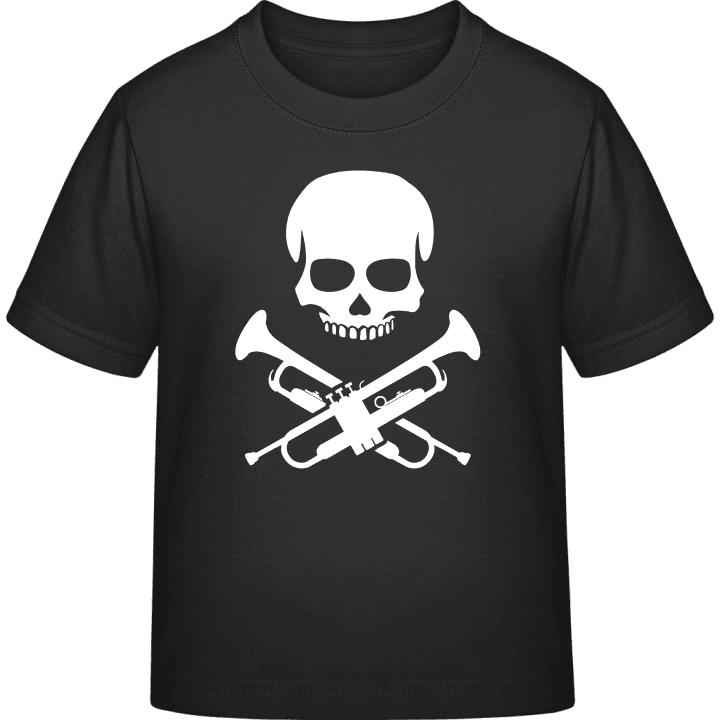 Trumpeter Skull Camiseta infantil contain pic
