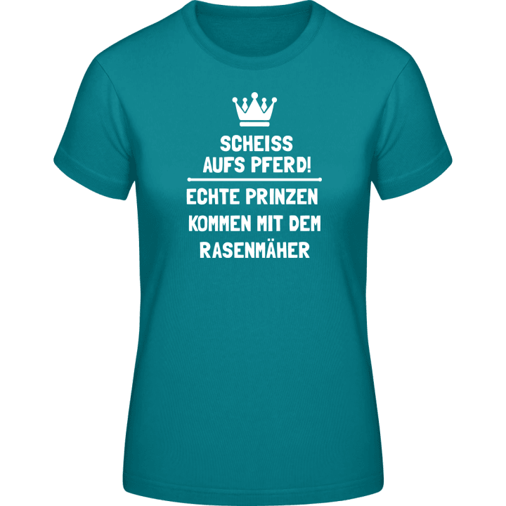 Echte Prinzen kommen mit dem Rasenmäher Frauen T-Shirt 0 image