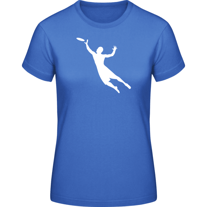 Frisbee Player Silhouette T-skjorte for kvinner contain pic