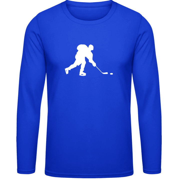 Ice Hockey Player Silhouette Long Sleeve Shirt 0 image