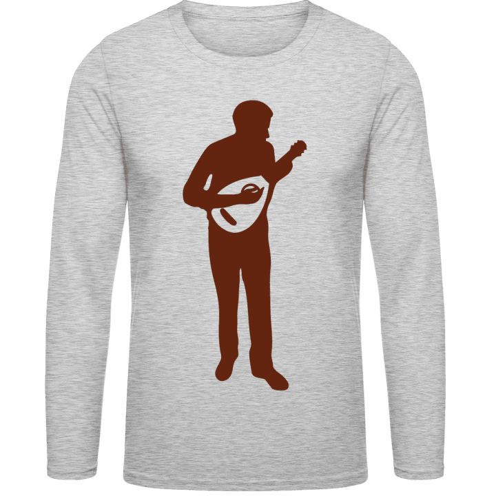 Mandolinist Illustration Shirt met lange mouwen contain pic