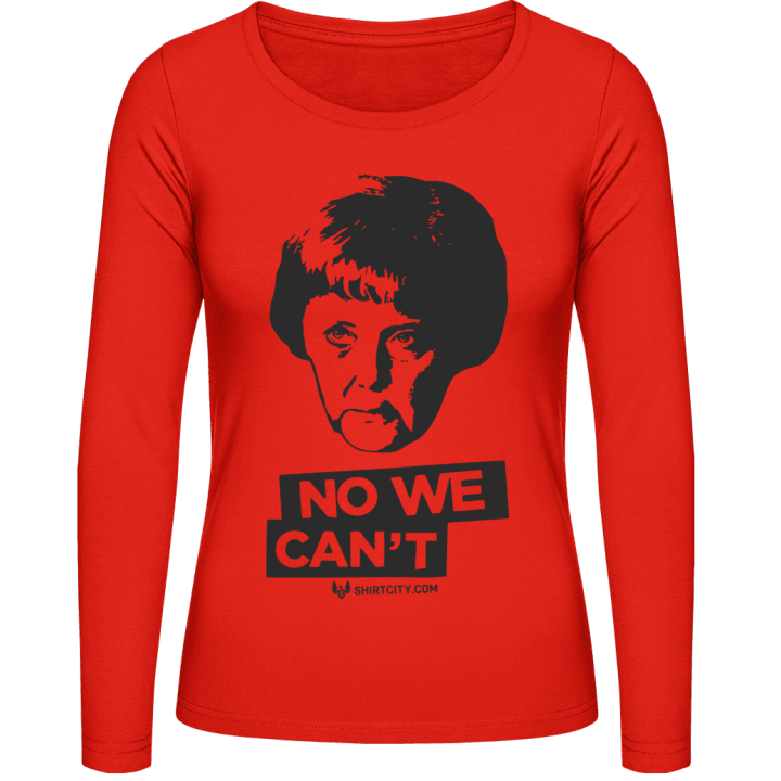 Merkel - No we can't Vrouwen Lange Mouw Shirt contain pic
