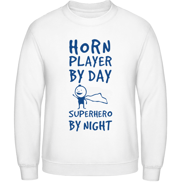 Horn Player By Day Superhero By Night Sudadera contain pic