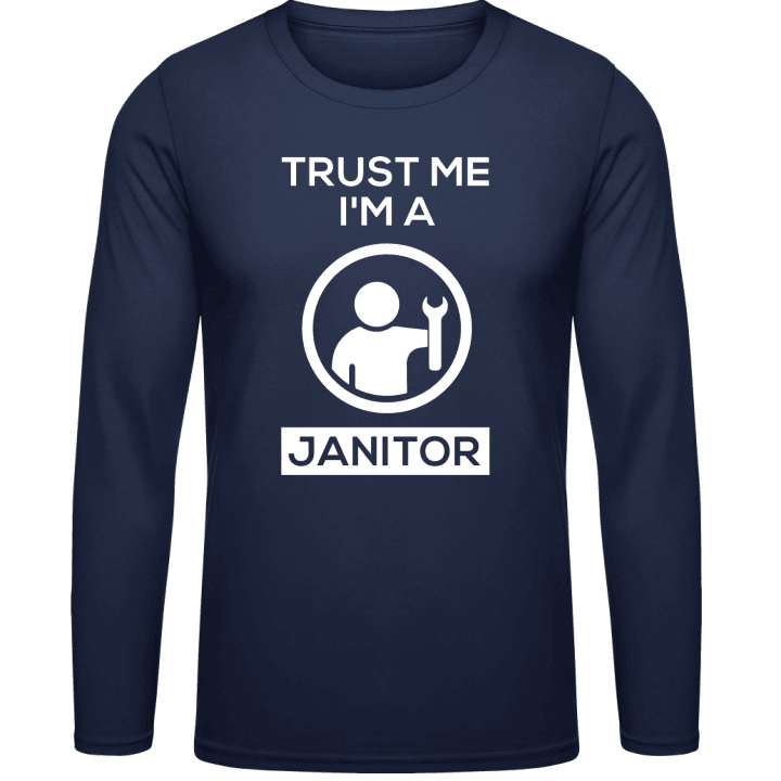 Trust Me I'm A Janitor Langarmshirt contain pic