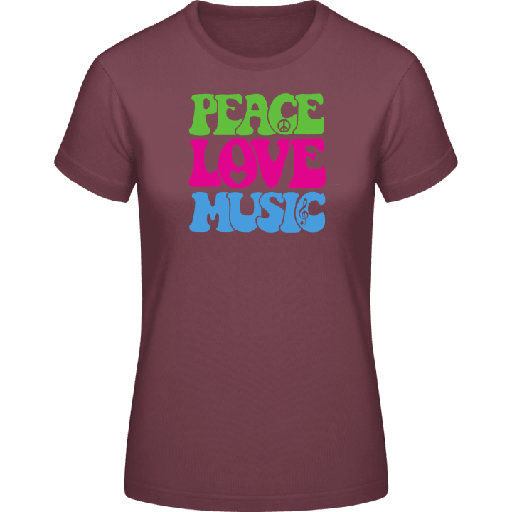 Peace Love Music T-skjorte for kvinner 0 image