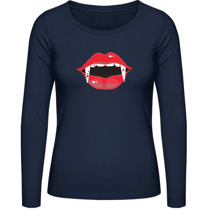 Hot Vampire Lips Vrouwen Lange Mouw Shirt 0 image