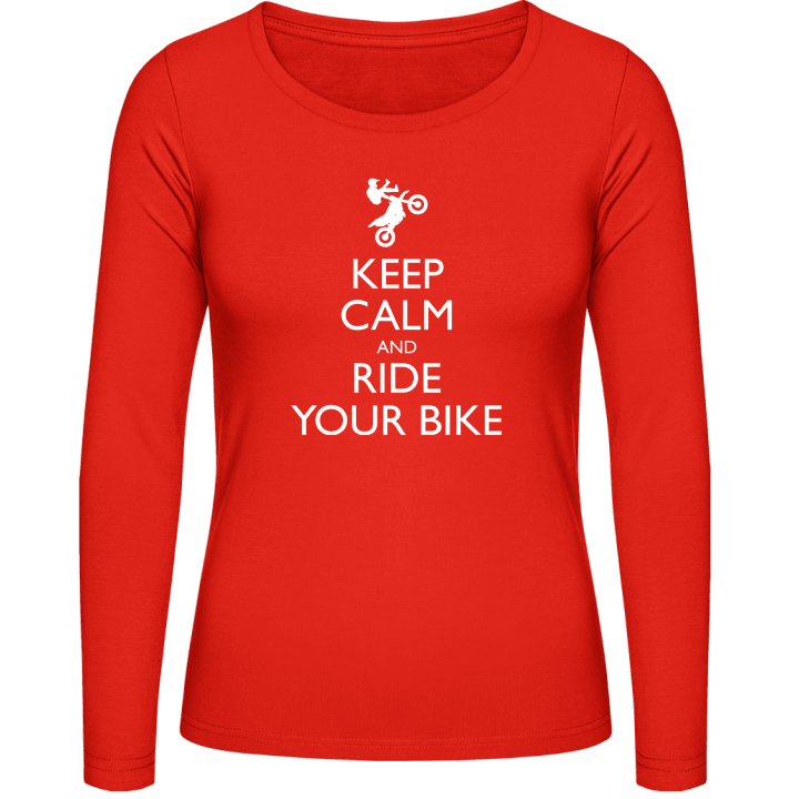 Ride Your Bike Motocross Kvinnor långärmad skjorta contain pic