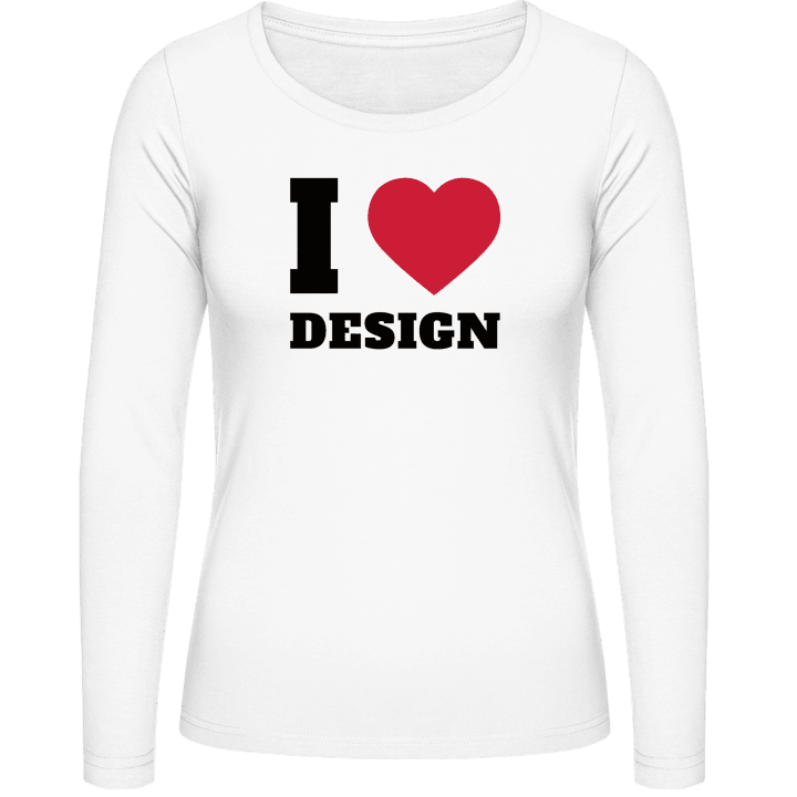 I Love Design Langermet skjorte for kvinner contain pic