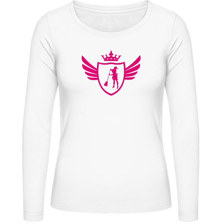 Cleaner Winged Langermet skjorte for kvinner contain pic
