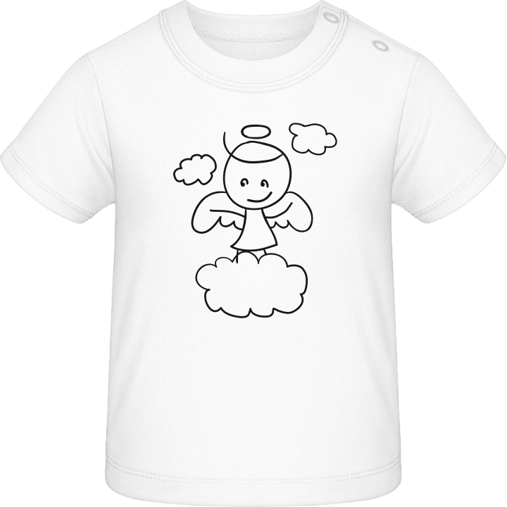 Cute Angel On Cloud Baby T-Shirt contain pic