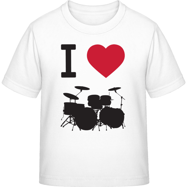 I Love Drums T-skjorte for barn contain pic