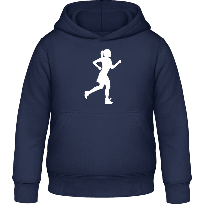 Jogging Woman Kids Hoodie contain pic