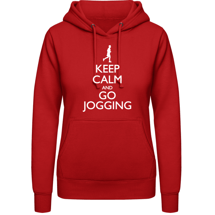 Keep Calm And Go Jogging Hoodie för kvinnor contain pic