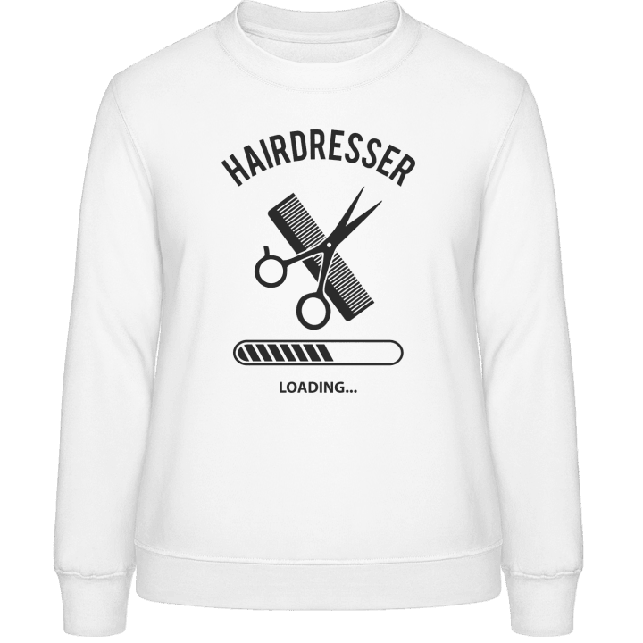 Hairdresser Loading Sweatshirt för kvinnor contain pic