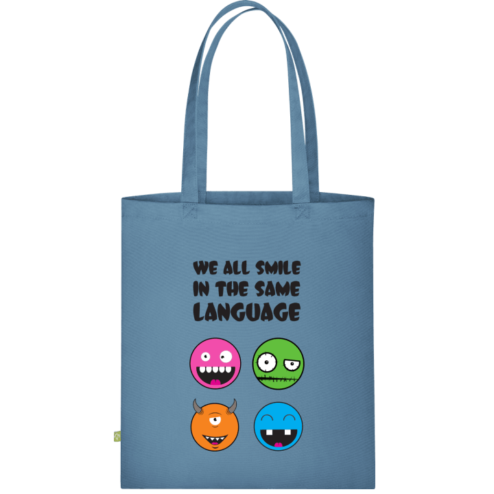 We All Smile In The Same Language Smileys Väska av tyg contain pic