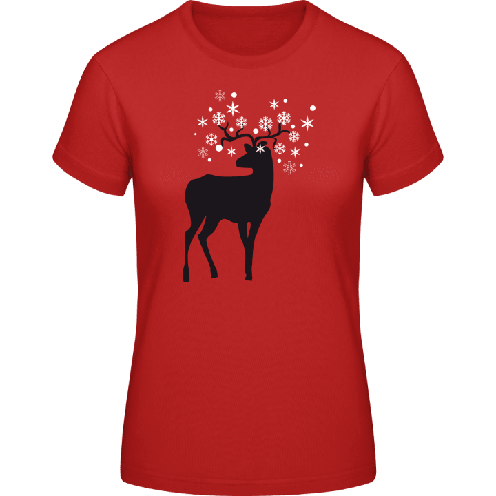 Deer Antlers Snowflake Frauen T-Shirt 0 image