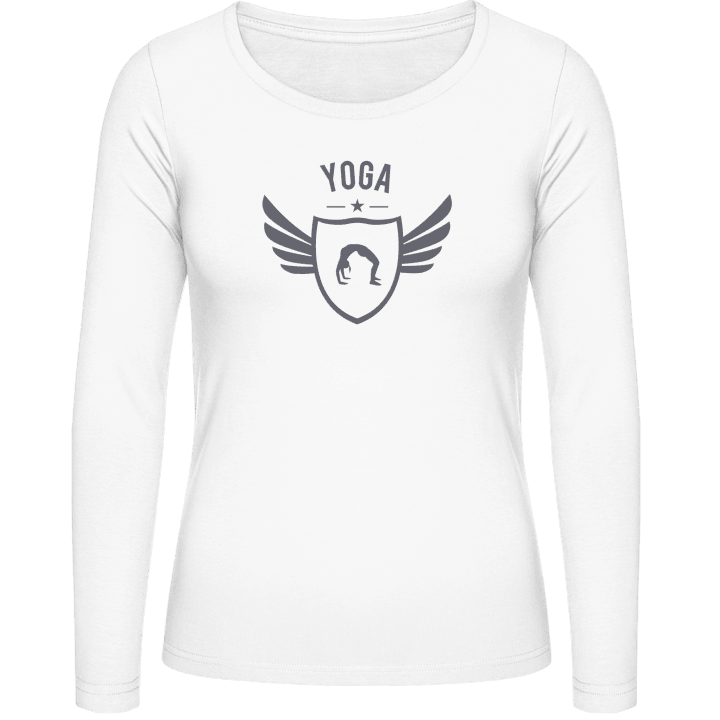 Yoga Winged Langermet skjorte for kvinner contain pic
