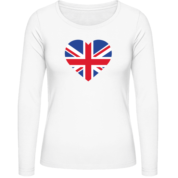 Great Britain Heart Flag Vrouwen Lange Mouw Shirt contain pic
