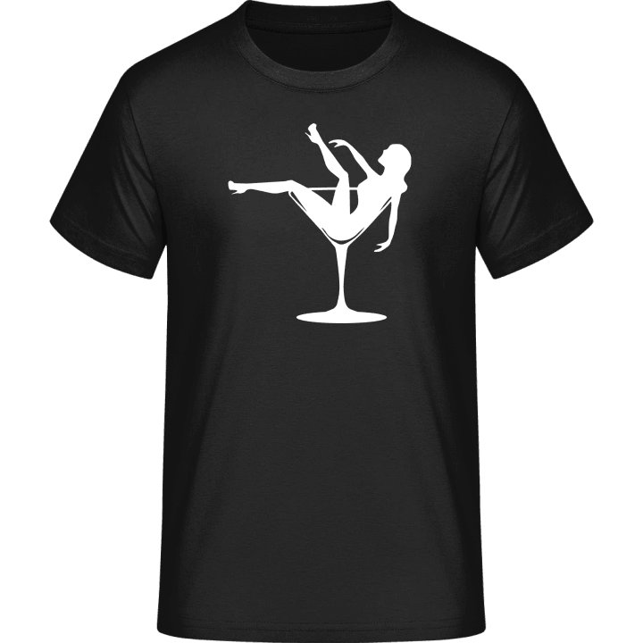 Woman In Cocktail Glas Camiseta 0 image