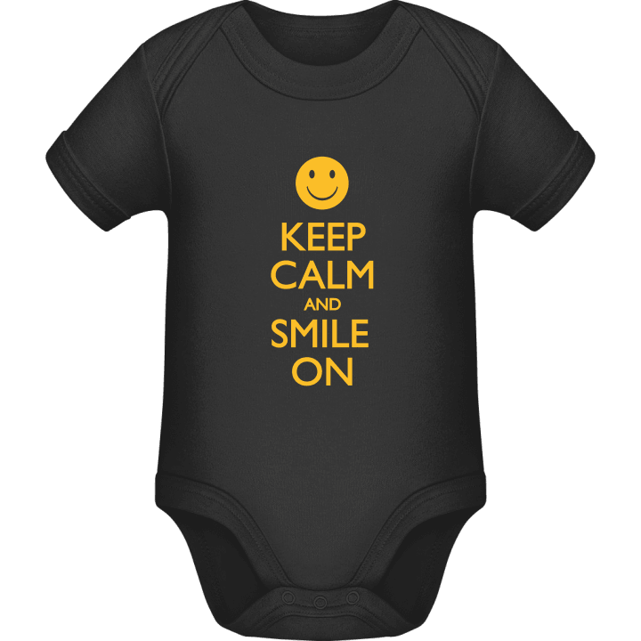 Keep Calm and Smile On Baby Rompertje contain pic