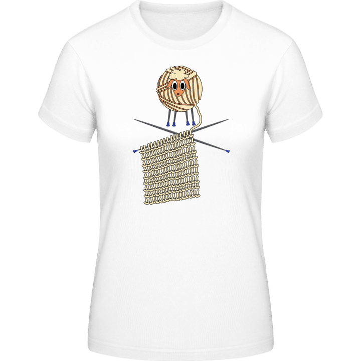 Knitting Sheep Comic Vrouwen T-shirt 0 image