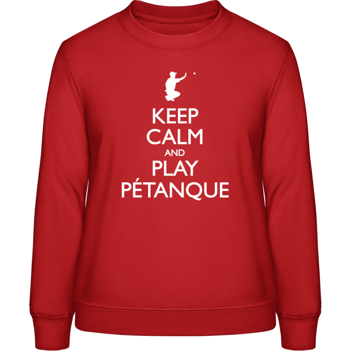 Keep Calm And Play Pétanque Frauen Sweatshirt contain pic