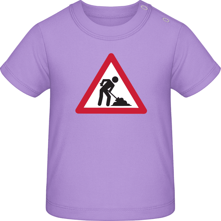 Construction Site Warning Camiseta de bebé contain pic