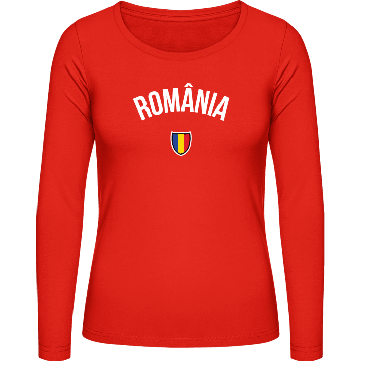 ROMANIA Flag Fan Langermet skjorte for kvinner 0 image