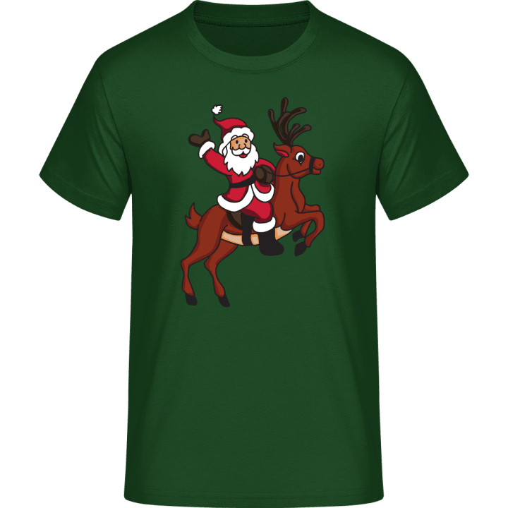 Santa Claus Riding Reindeer T-Shirt 0 image