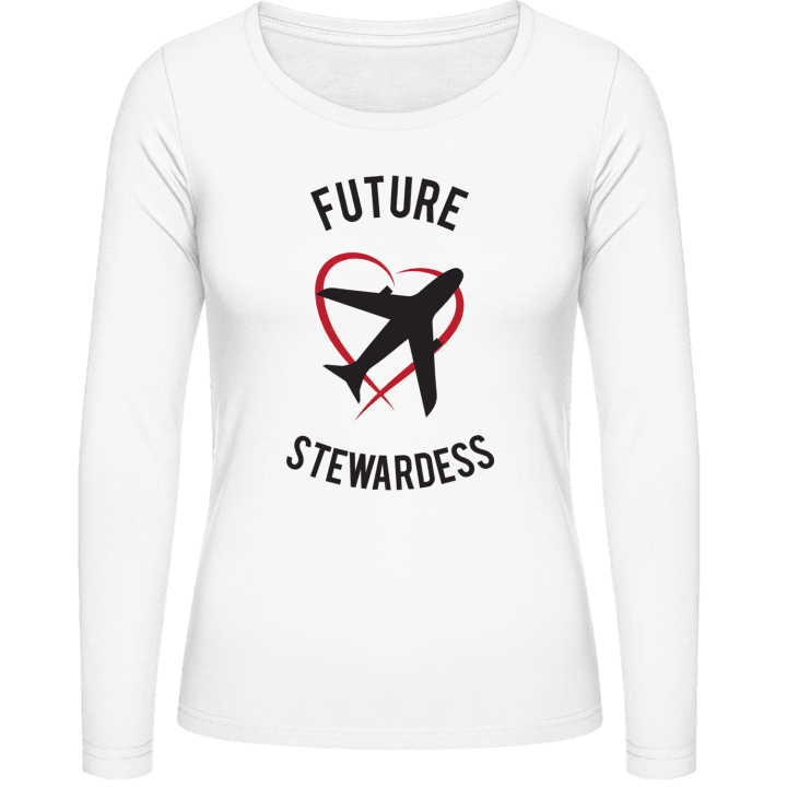 Future Stewardess T-shirt à manches longues pour femmes contain pic
