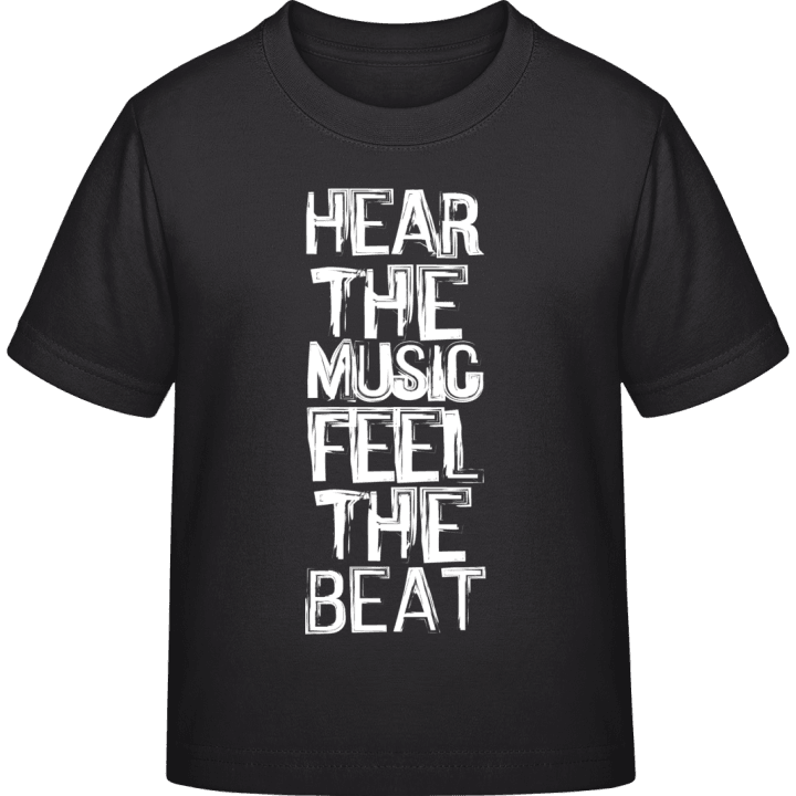 Hear The Music Feel The Beat T-shirt för barn contain pic