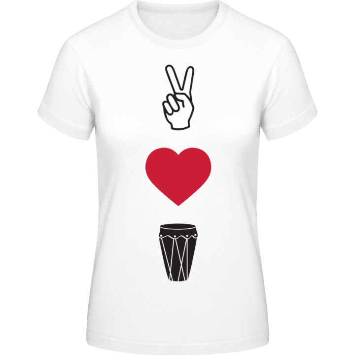 Peace Love Percussion T-shirt för kvinnor contain pic