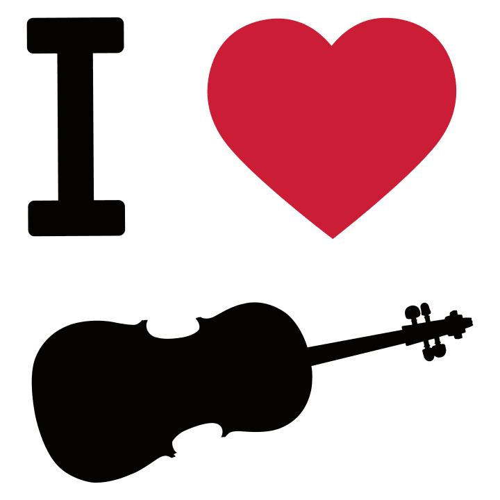 I Heart Violin T-skjorte 0 image