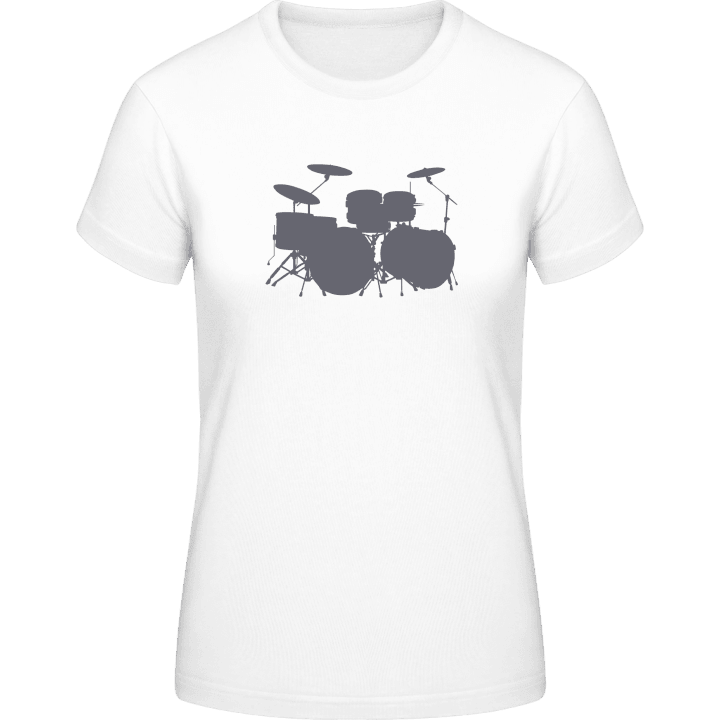 Drums Silhouette T-skjorte for kvinner contain pic