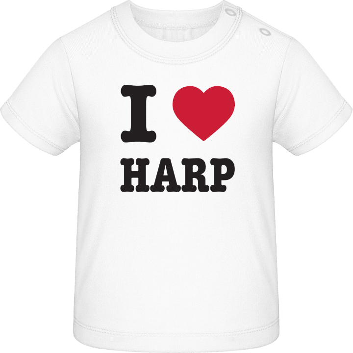 I Heart Harp Baby T-skjorte 0 image